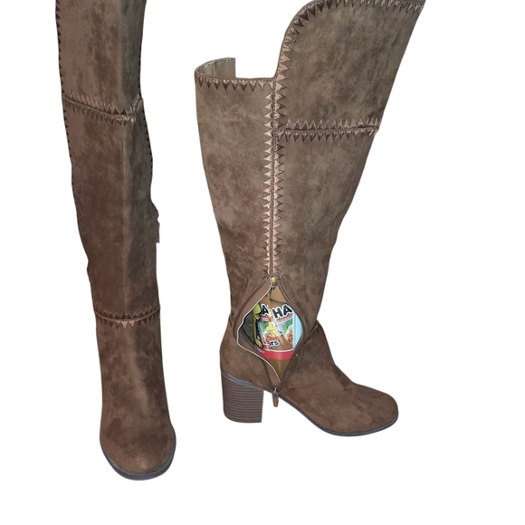 Brown Over the Knee Boots - Picture 7 of 9